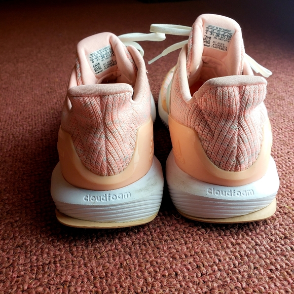 Adidas Pink and White Cloudfoam Shoes - Picture 3 of 5